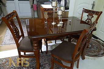 صندلی لاله منبتی با میز ماهان